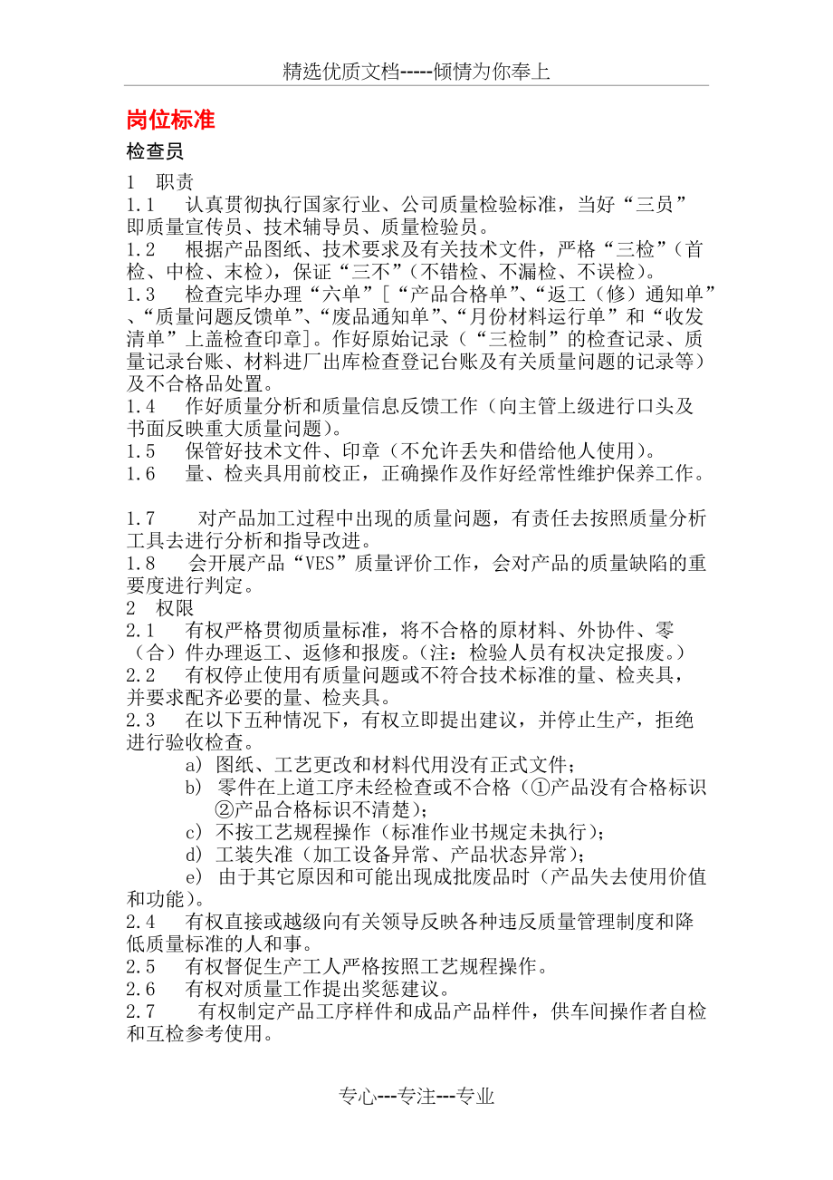 检验员岗位标准(共3页)_第1页