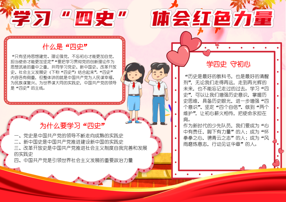 学习四史体验红色力量手抄报小报_第1页