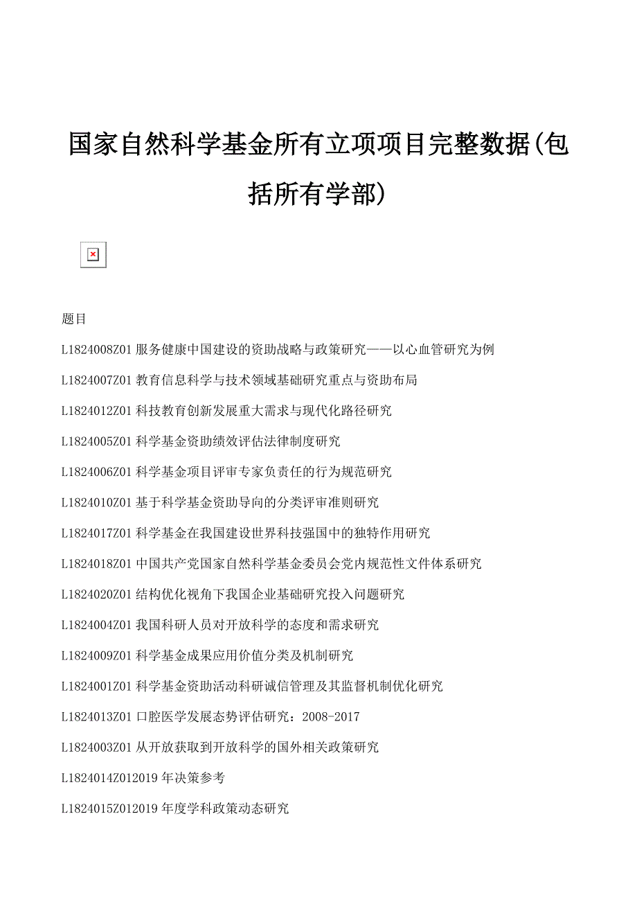 国家自然科学基金所有立项项目完整数据(包括所有学部)_第1页