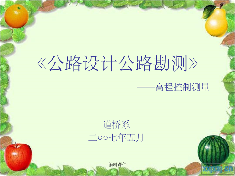 《公路设计公路勘测》高程控制测量(1)_第1页
