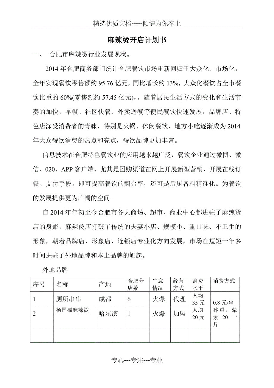 麻辣烫开店计划书(共14页)_第1页