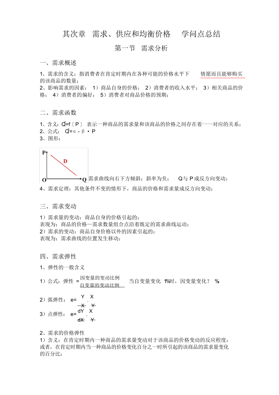 第二章需求曲线和供给曲线知识点总结2_第1页
