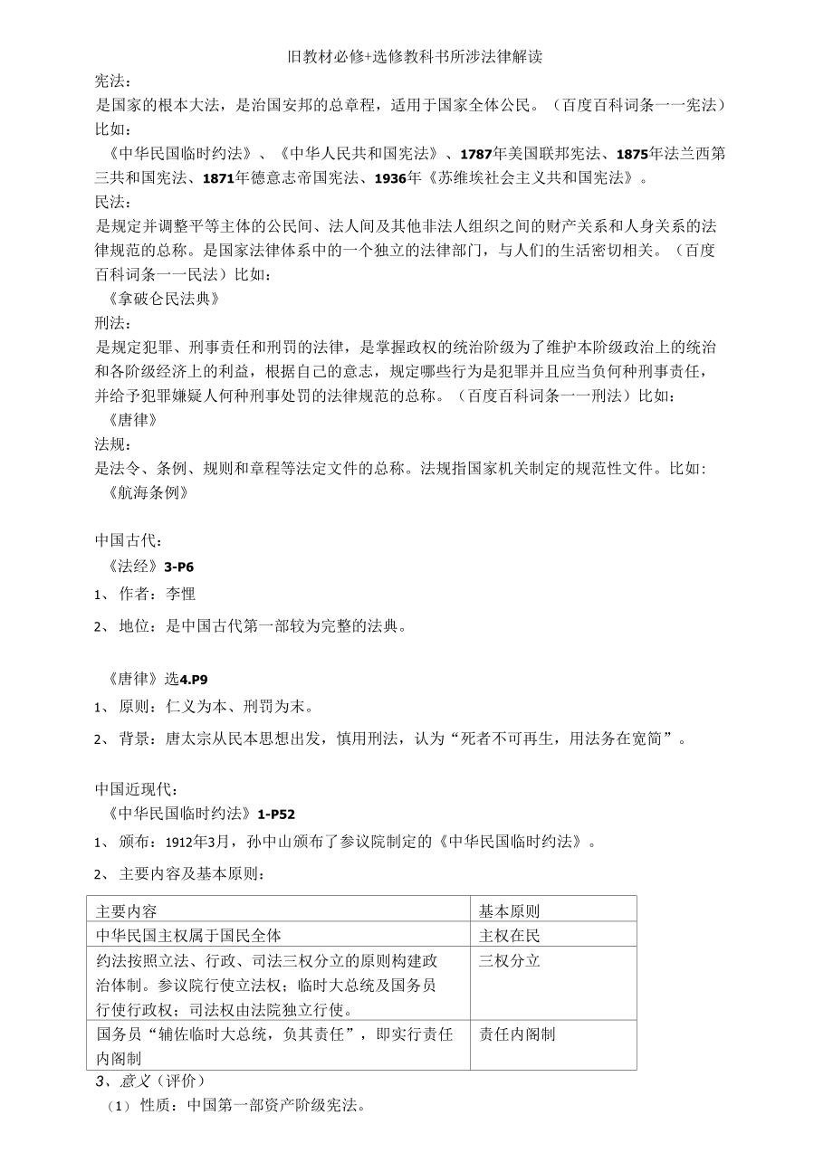 旧教材所涉法律文献解读_第1页