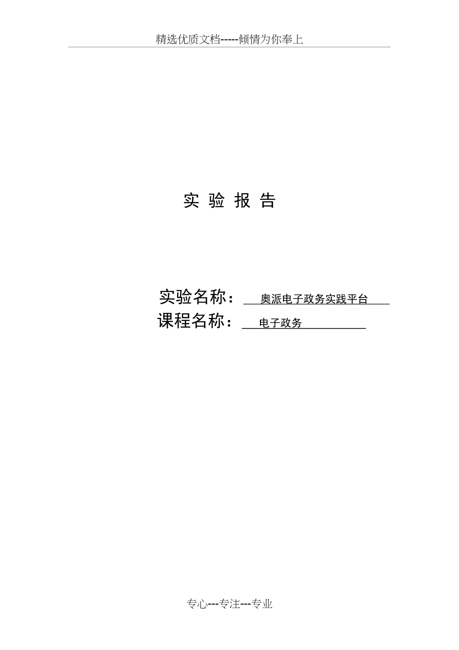 电子政务课程实验总报告(共5页)_第1页