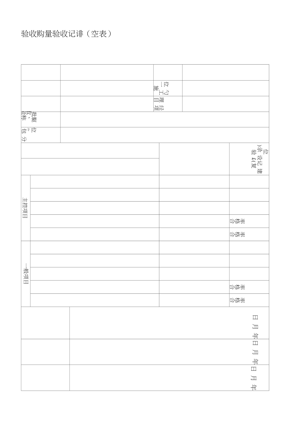 12表GG给水排水构筑物工程验收批质量验收记录表_第1页