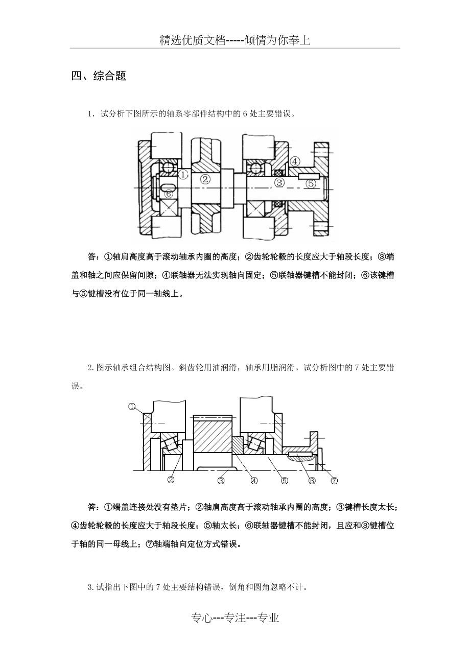 轴系结构改错答案(共6页)_第1页