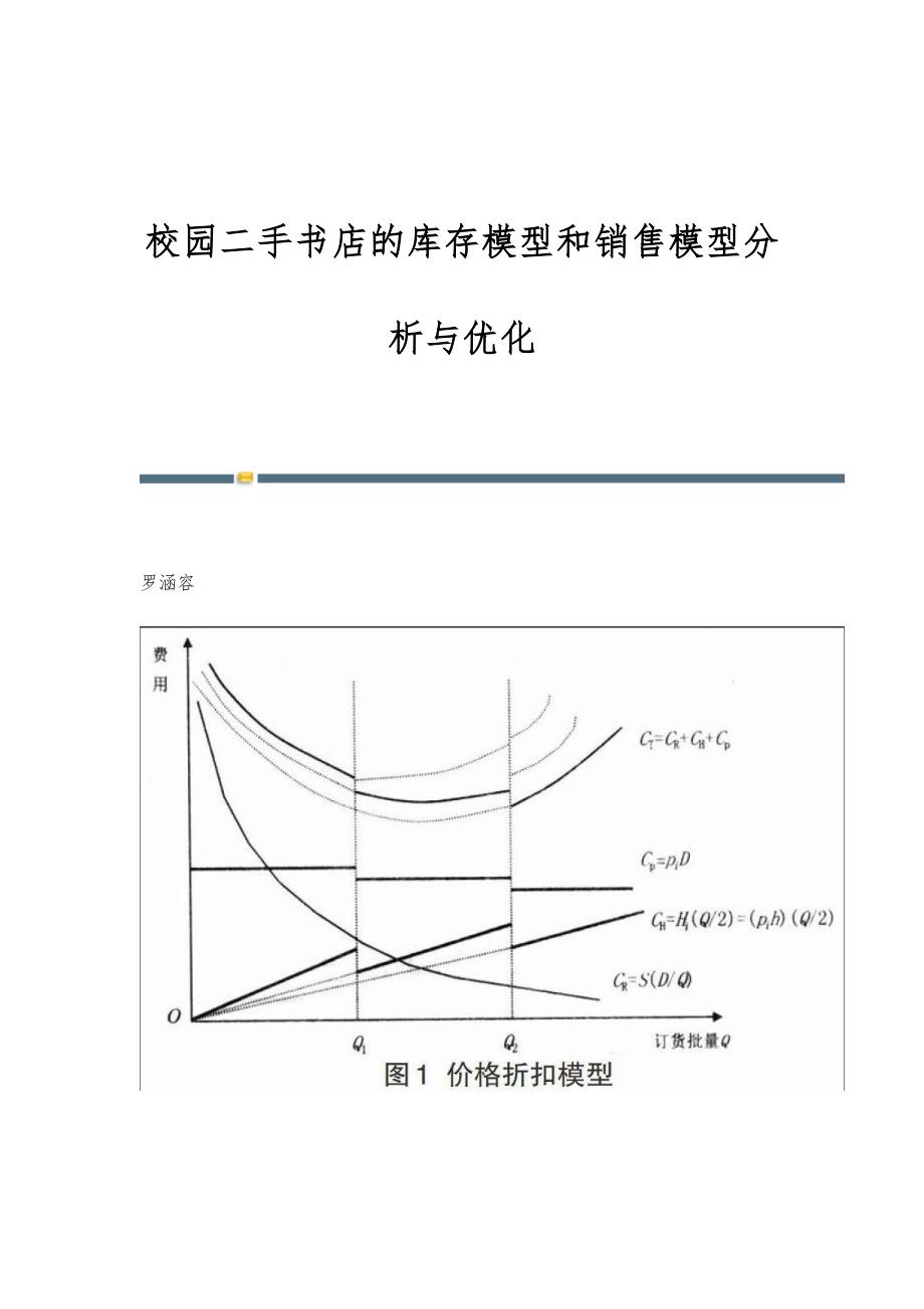 校园二手书店的库存模型和销售模型分析与优化_第1页