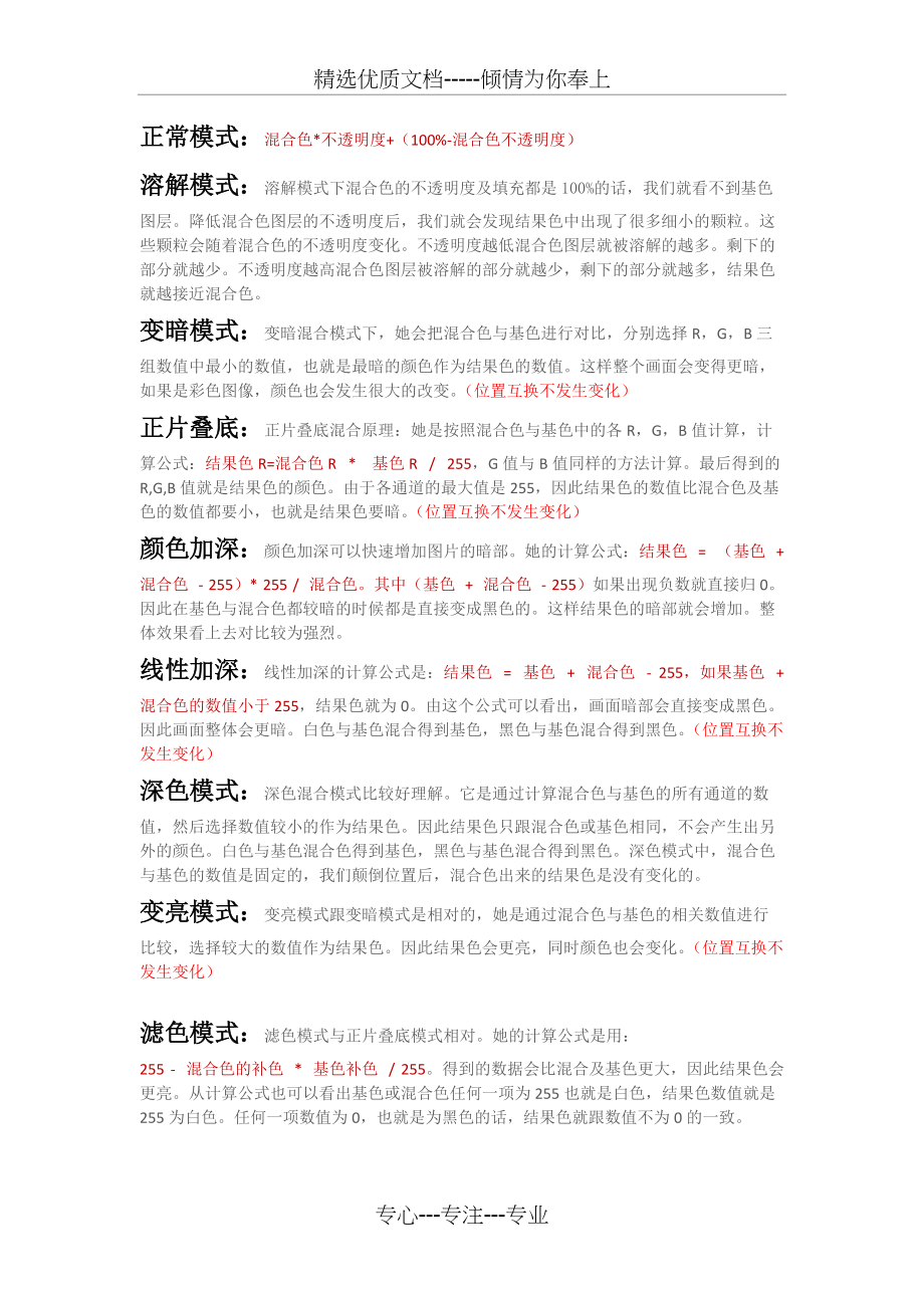 ps中的混合模式公式(共4页)_第1页