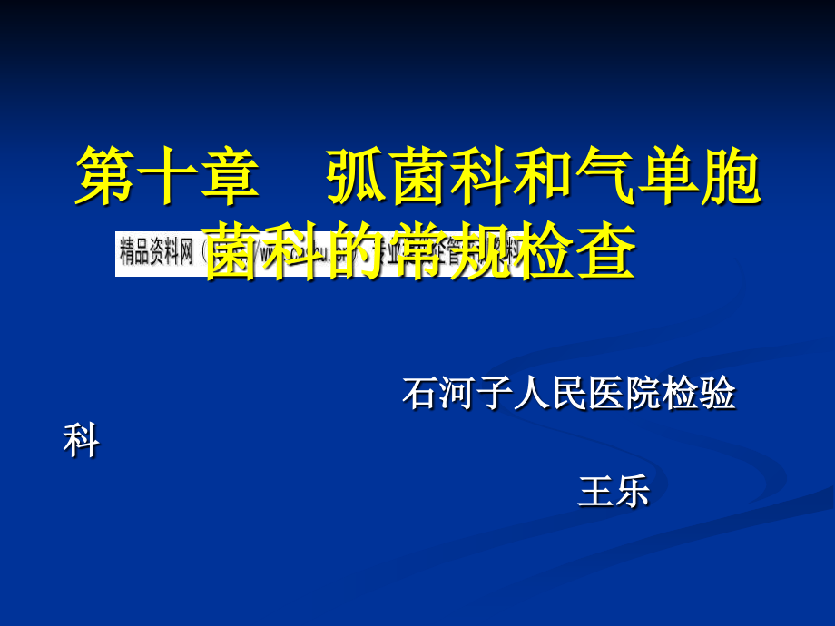 论弧菌科和气单胞菌科的常规检查(共67页)_第1页