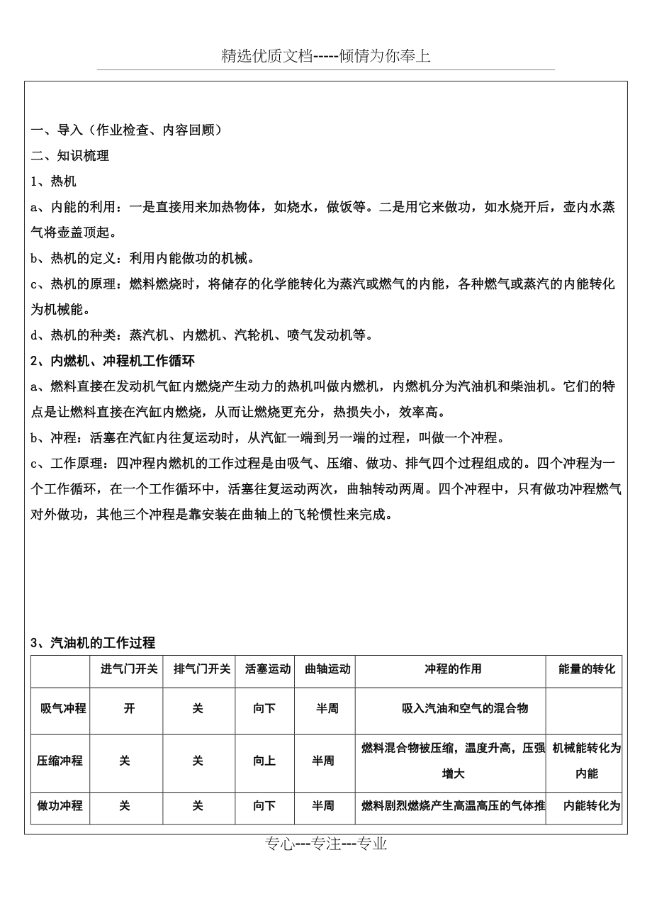 初中物理热机知识点(共4页)_第1页