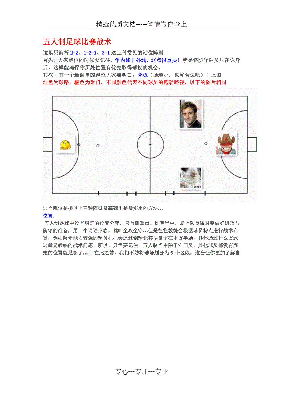 五人制足球比赛战术(共11页)_第1页