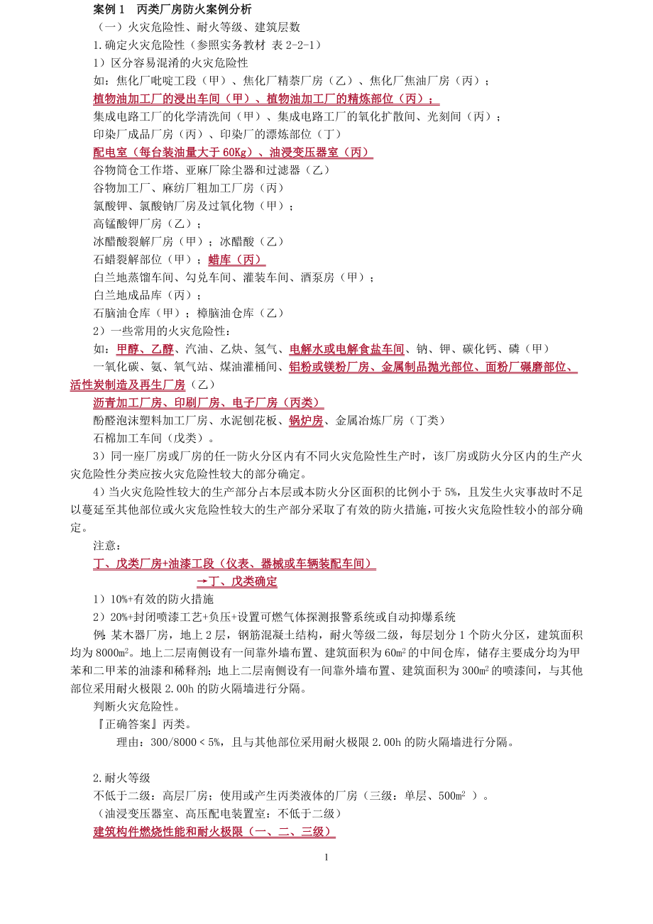 2021年消防工程师备考案例分析考点重点知识总结整理记忆配真题练习解析_第1页
