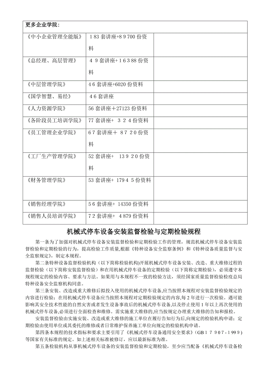 机械式停车设备安装监督检验和定期检验规程(共12页)_第1页