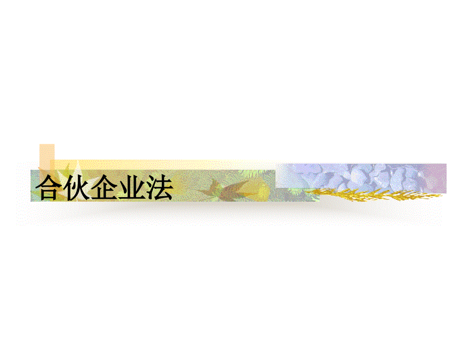 合伙企业法的案例(共34)_第1页