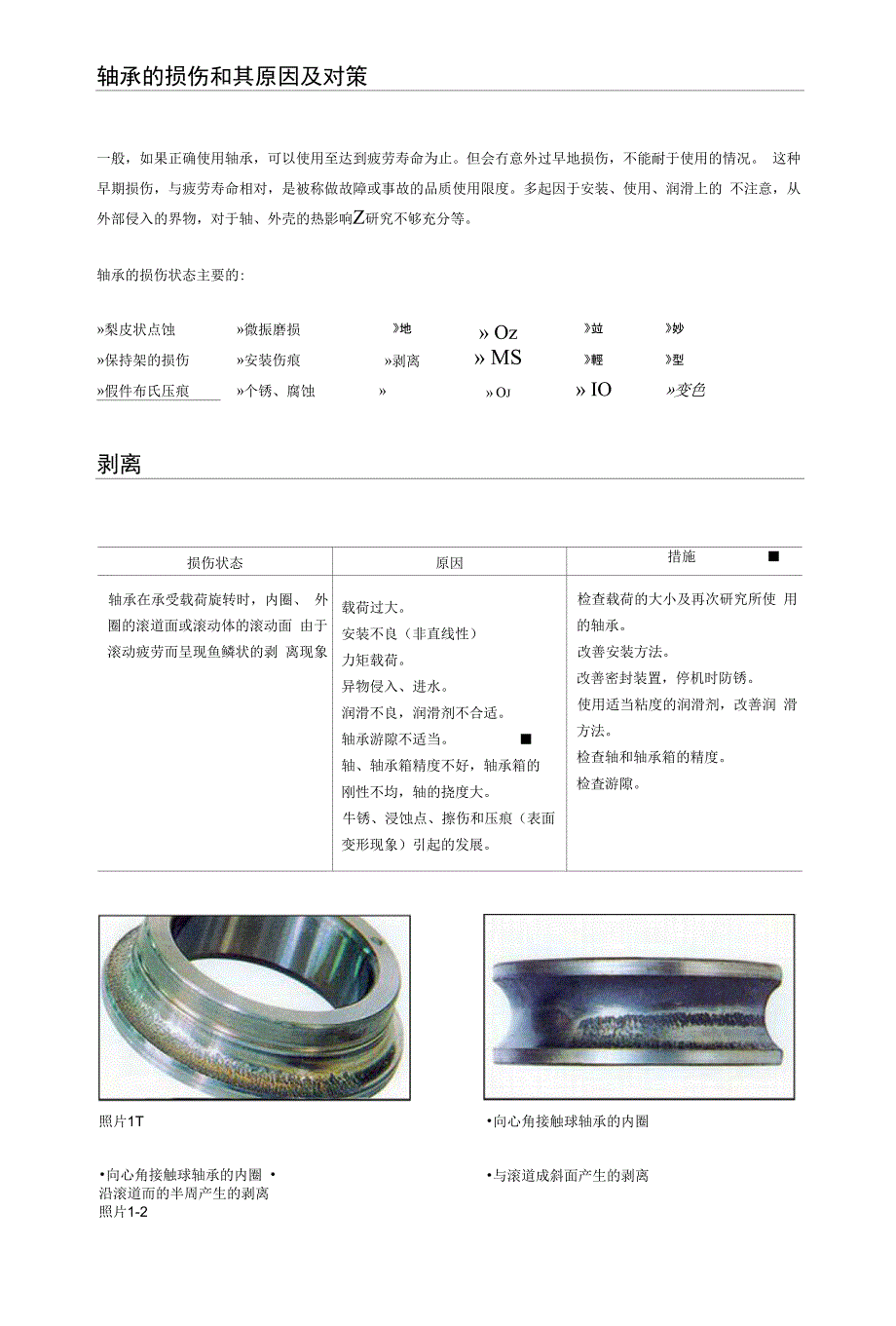 【精品】轴承的损伤和其原因及对策_第1页
