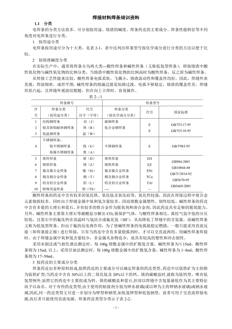 焊接材料焊条培训资料_第1页