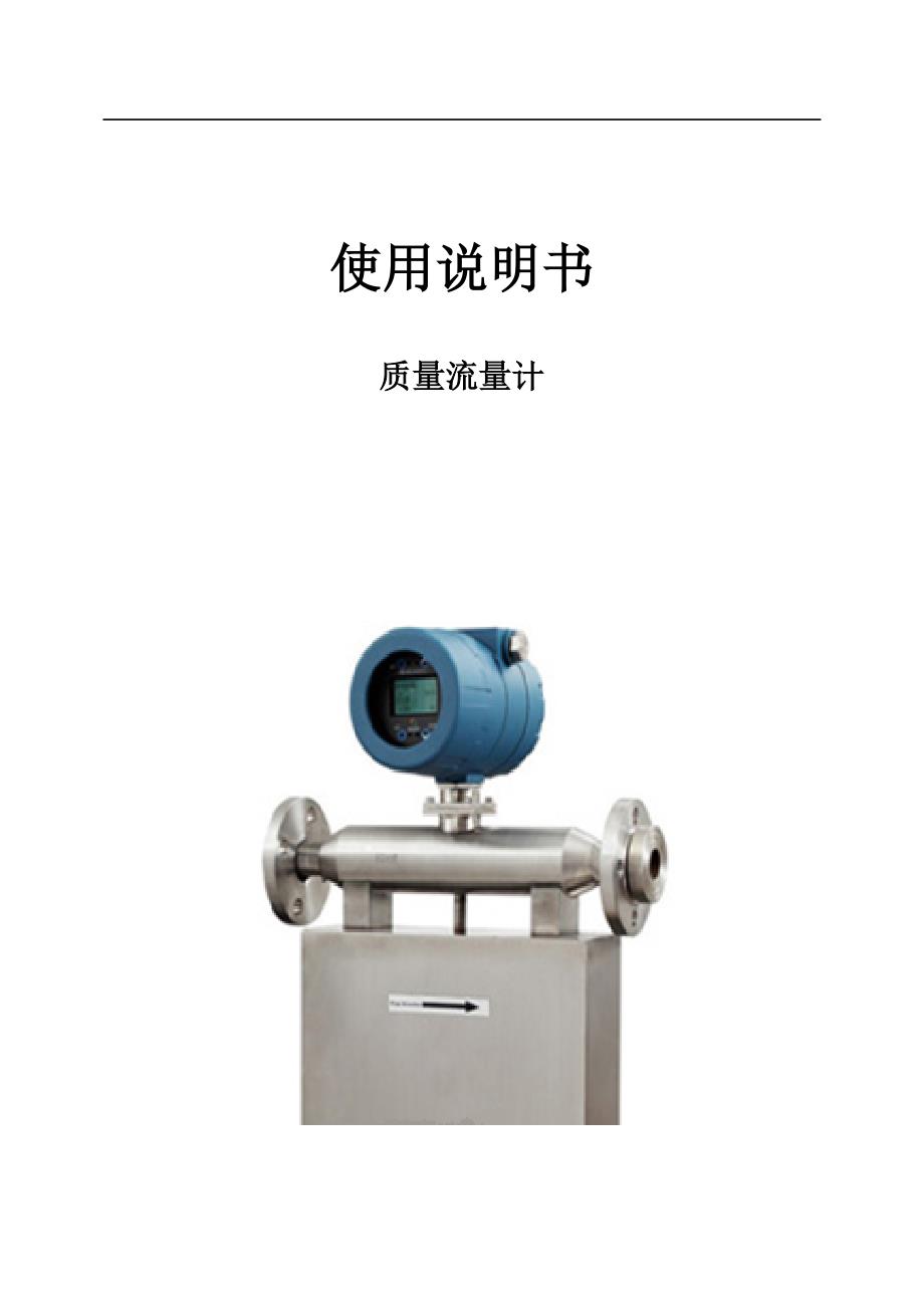 质量流量计使用说明书(共37页)_第1页