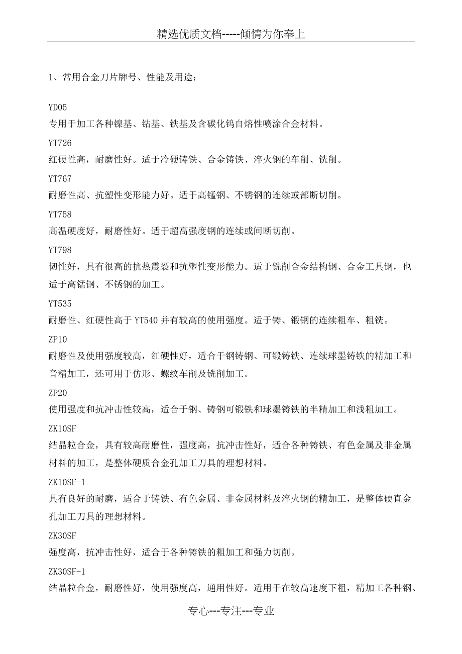常见刀具型及用途(共8页)_第1页