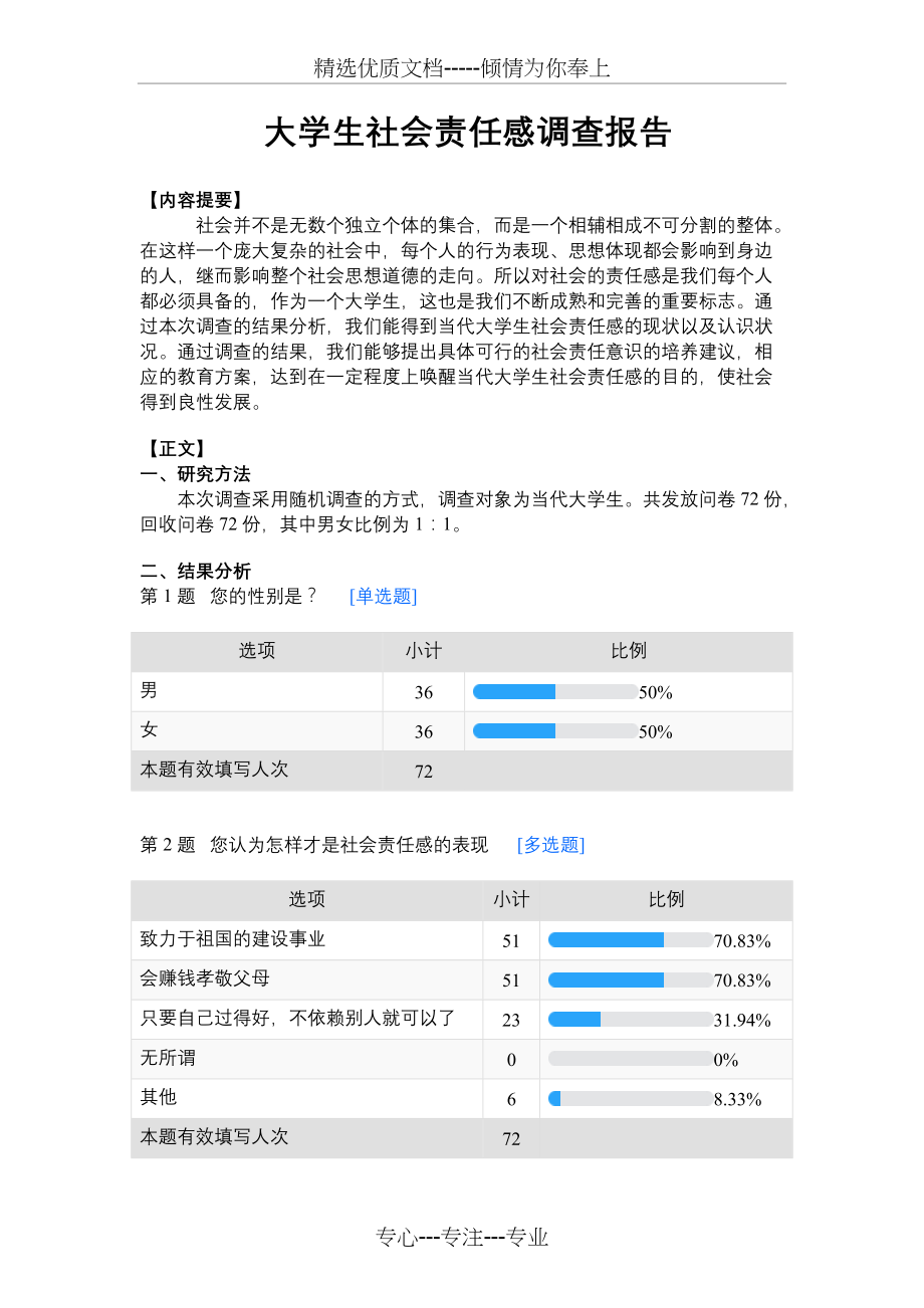 大学生社会责任感调查报告(共7页)_第1页