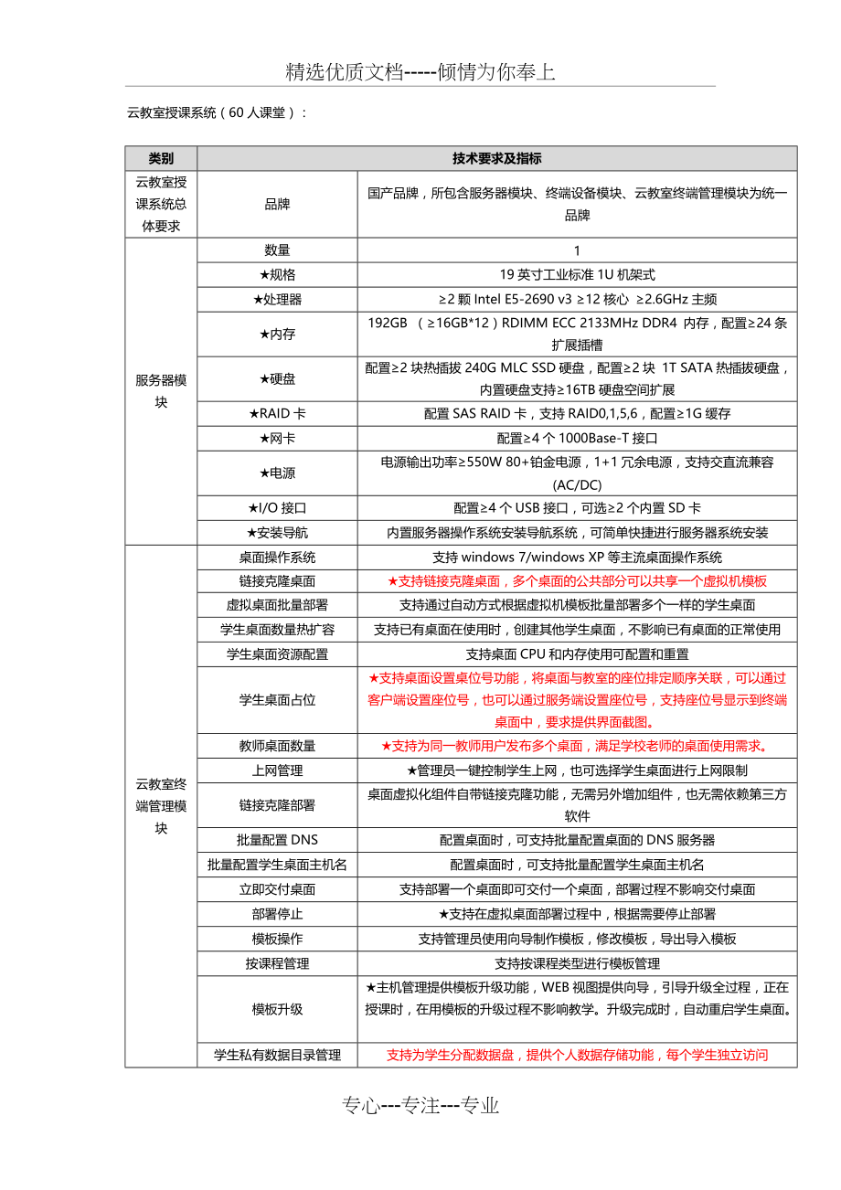 联想云教室授课系统（60人课堂）标底(共4页)_第1页