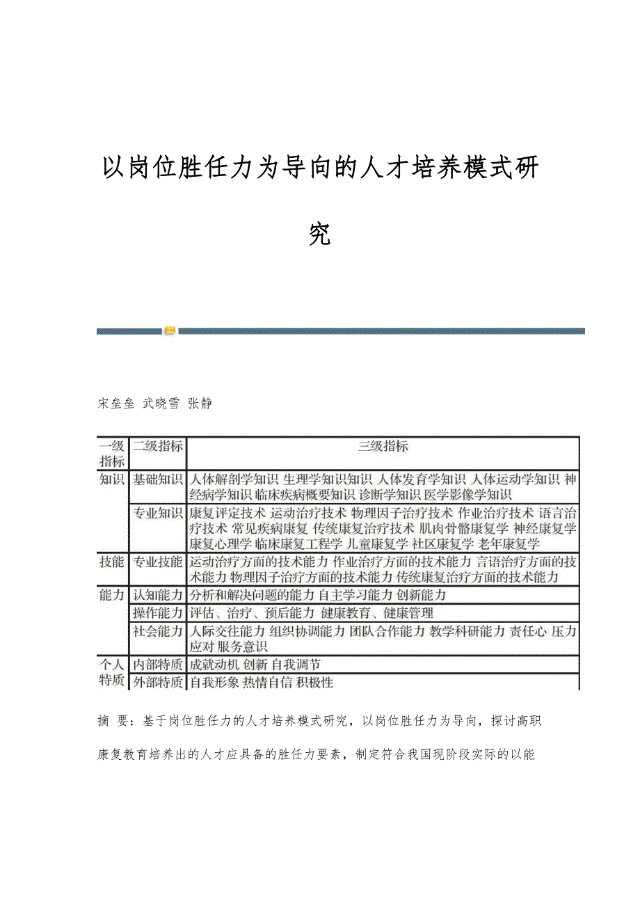以岗位胜任力为导向的人才培养模式研究_第1页