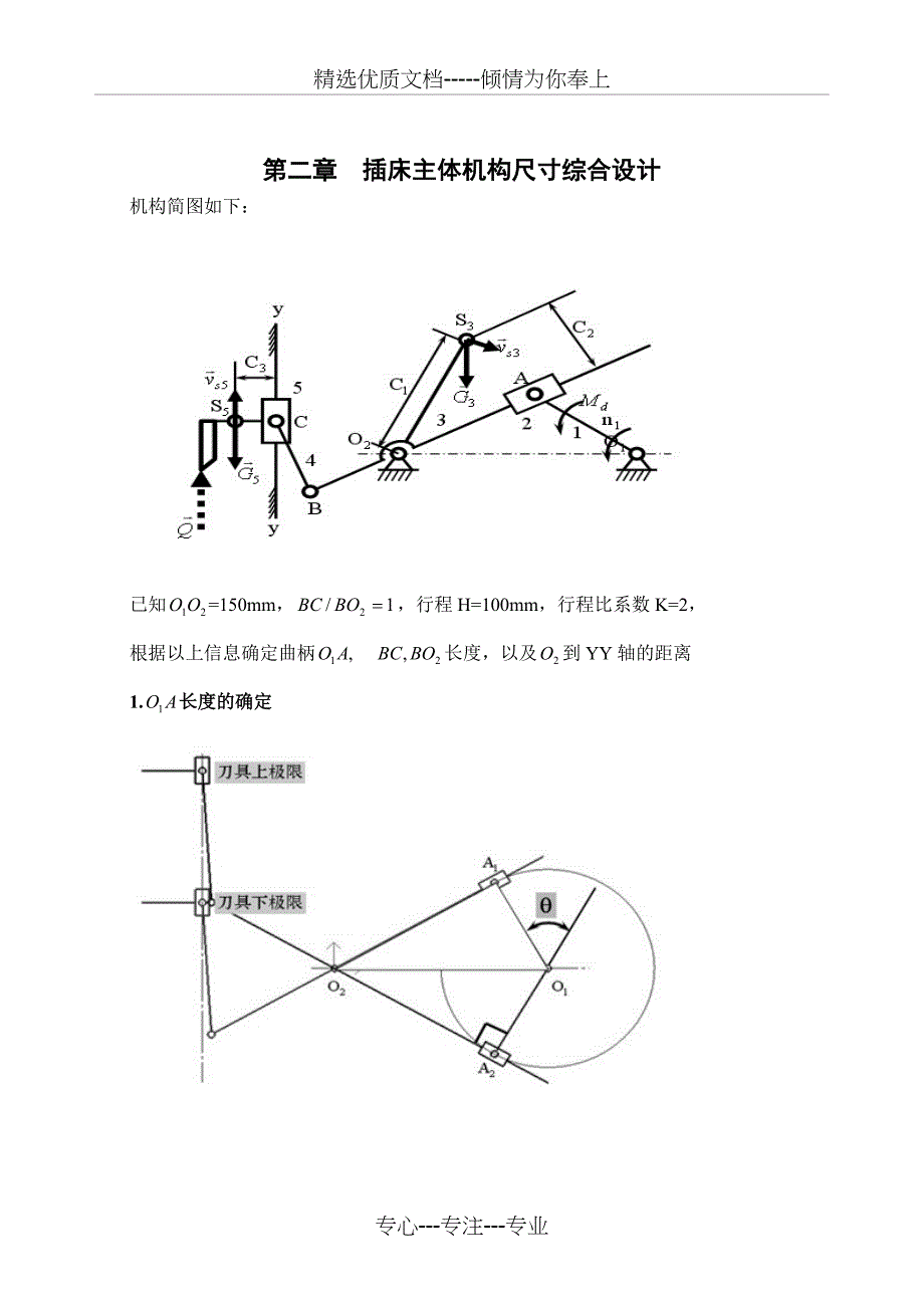 机械原理课程设计—插床机构说明书(共18页)_第1页