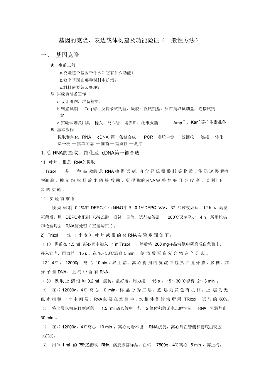 （可编）基因的克隆、表达载体构建及功能验证_第1页