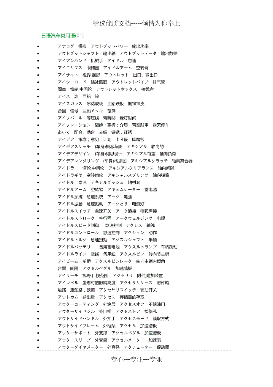 日语汽车类用语(共12页)_第1页