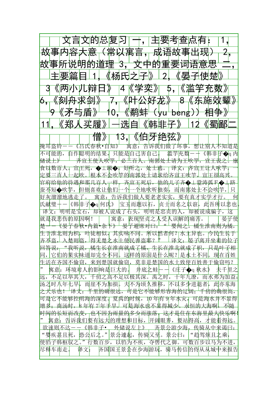 六年级语文小升初文言文阅读复习_第1页