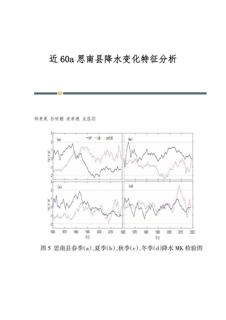 近60a思南县降水变化特征分析_第1页