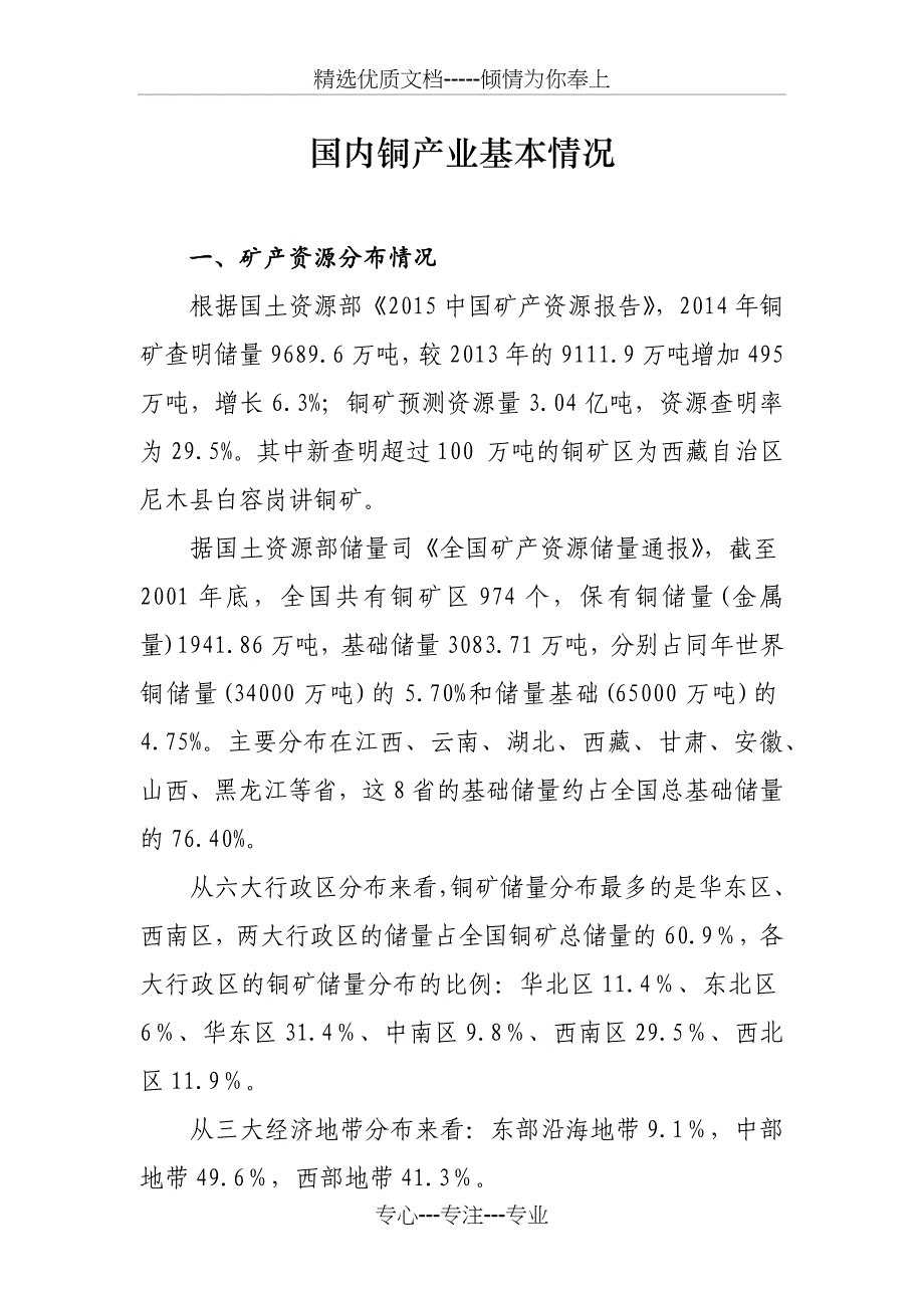 国内铜产业基本情况(共21页)_第1页