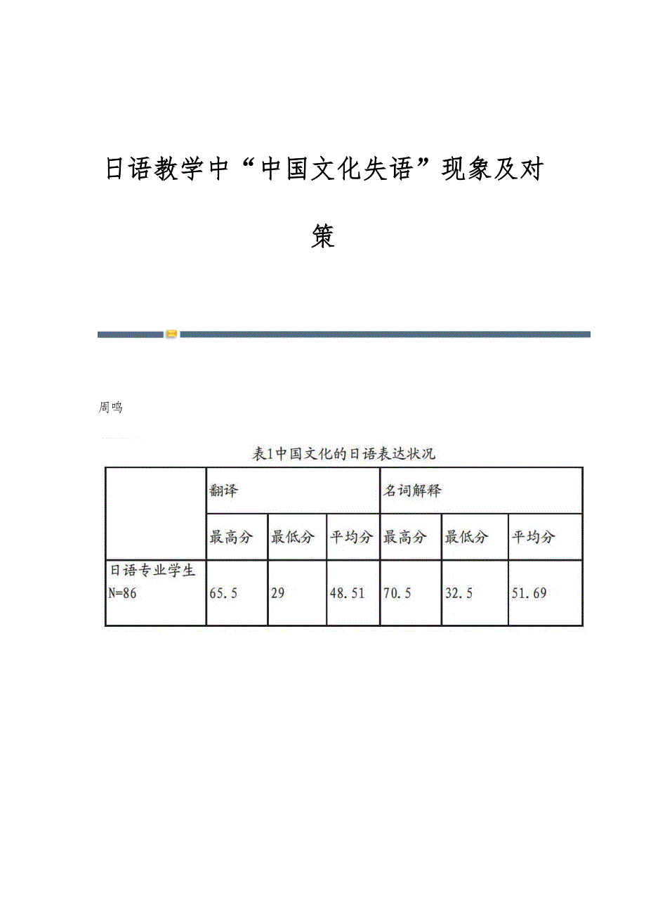 日语教学中中国文化失语现象及对策_第1页