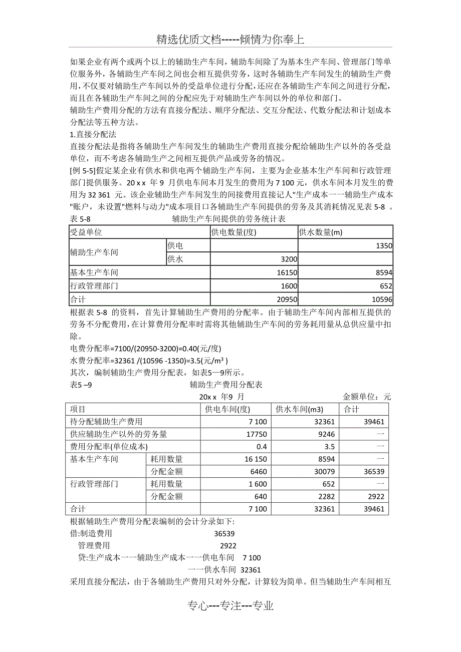 辅助生产费用的分配(共17页)_第1页
