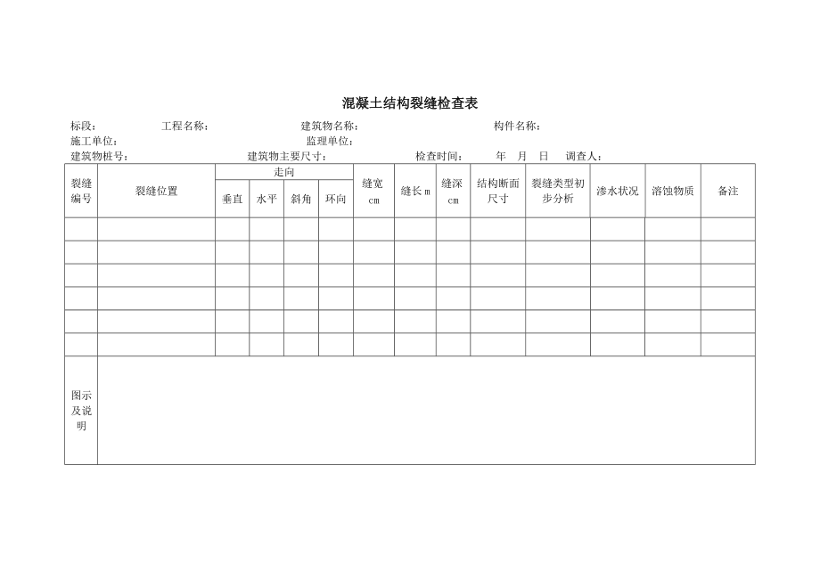 裂缝检查记录表_第1页