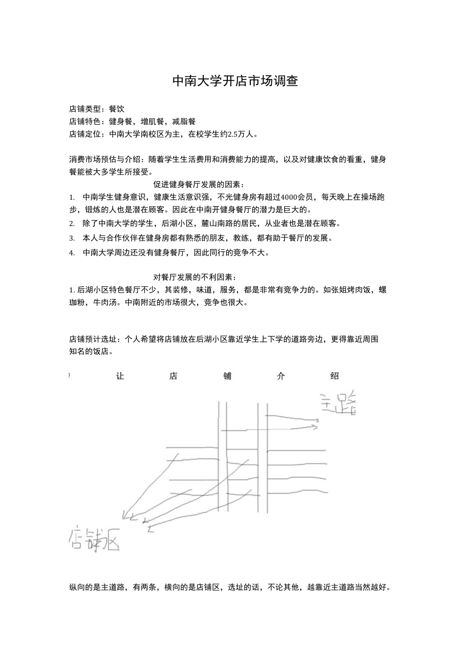 中南大学开店市场调查_第1页
