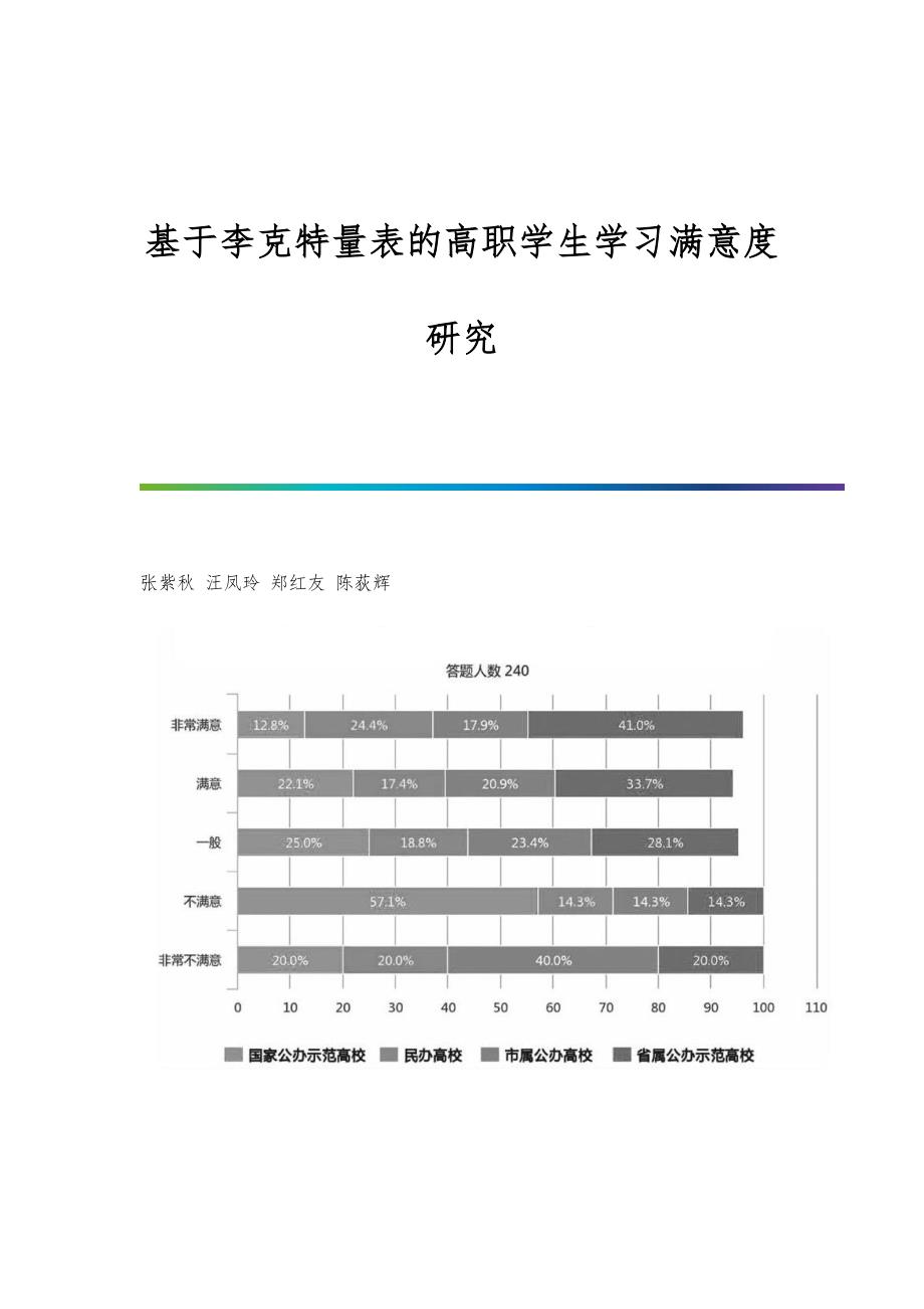 基于李克特量表的高职学生学习满意度研究_第1页