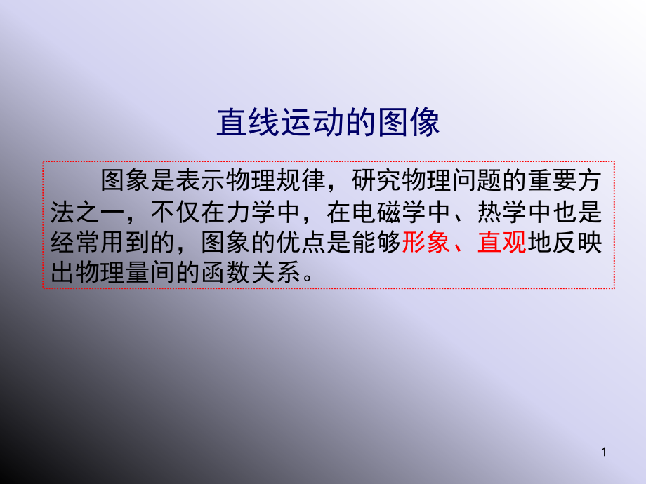 运动图像（课堂PPT）_第1页