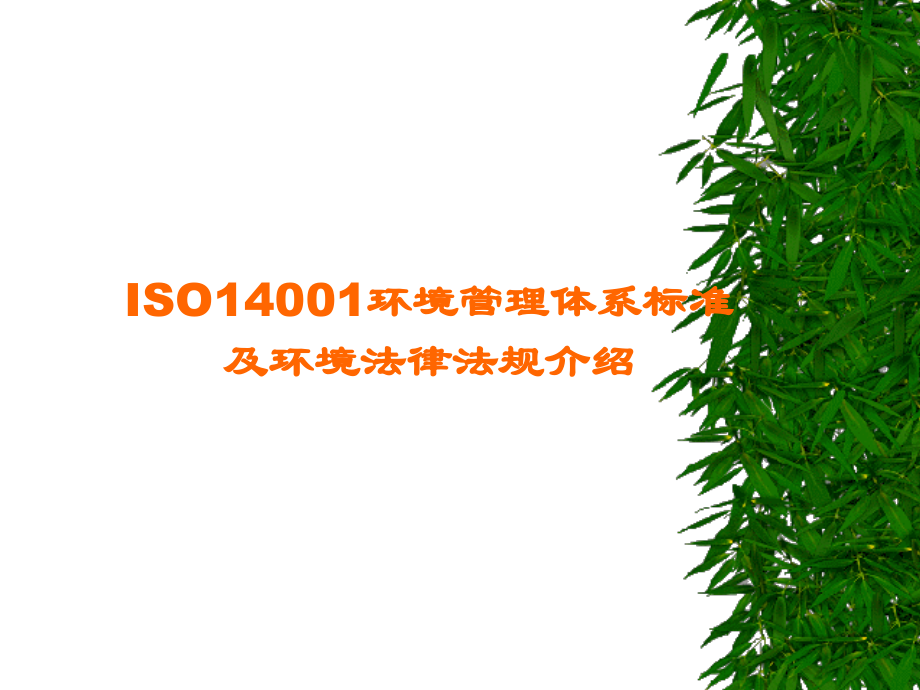 ISO14001体系标准及环境法律法规介绍(共112页)_第1页
