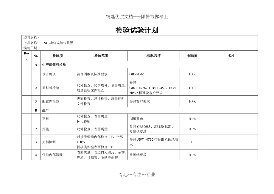 LNG撬装式加气装置检验计划(共3页)_第1页