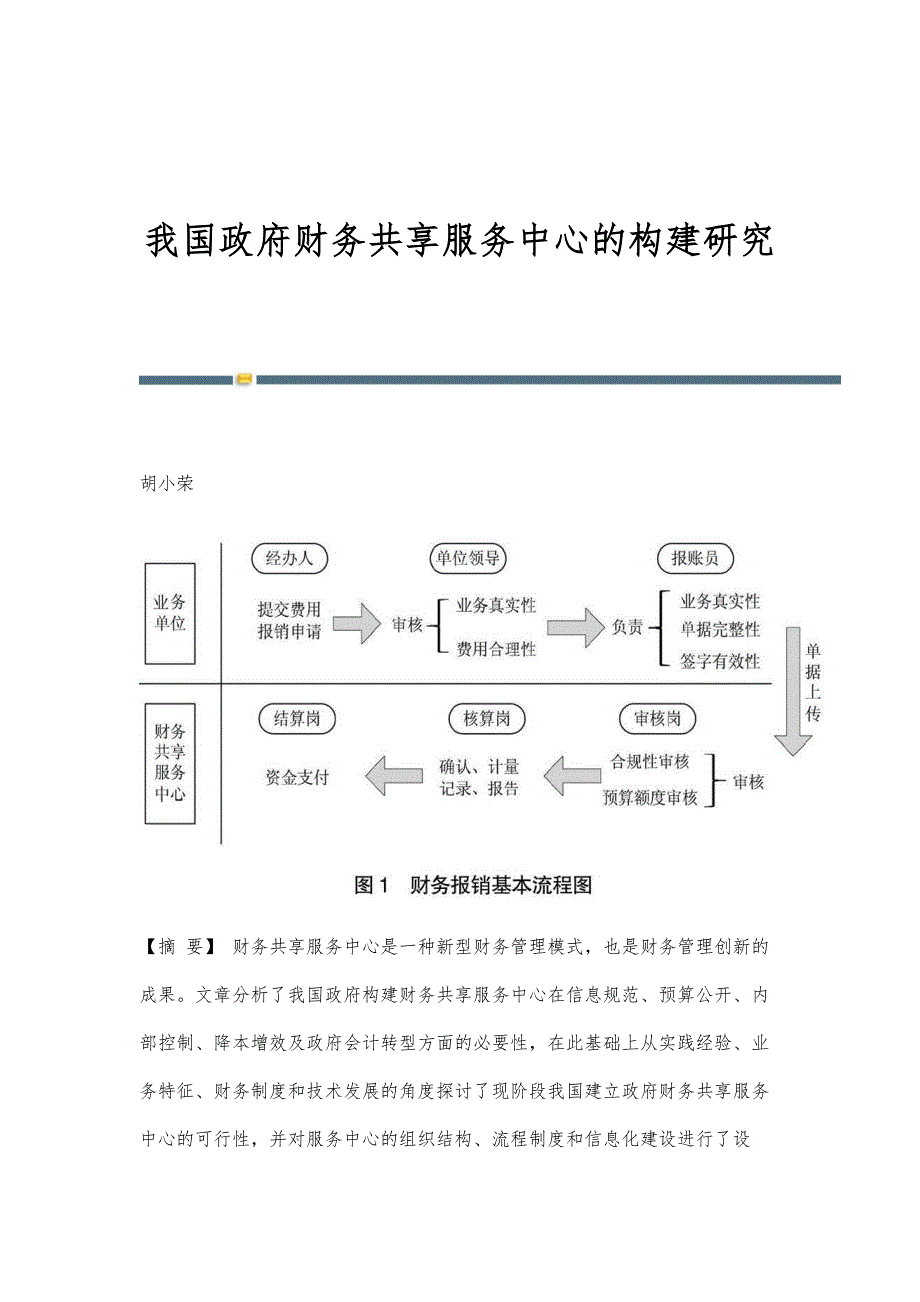 我国政府财务共享服务中心的构建研究_第1页