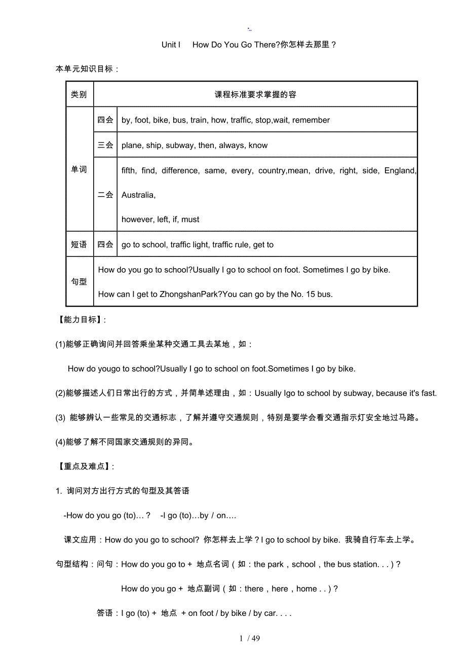 人教版六年级英语（上册）教材全解_第1页