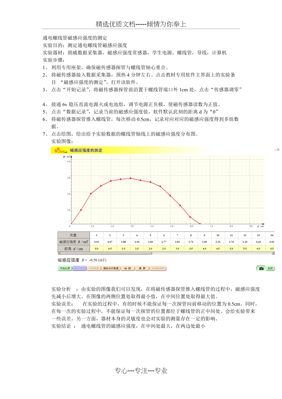 通电螺线管磁感应强度的测定(共1页)_第1页