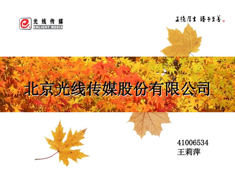 光线传媒公司基本情况简介(共33页)_第1页