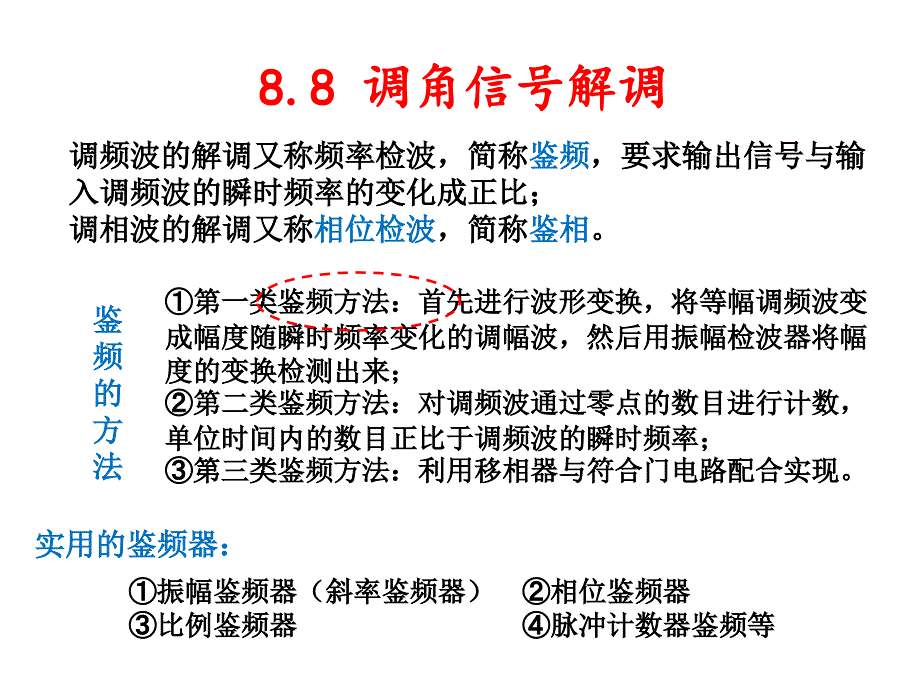 无线电通信-8.3-相位鉴频器及比例鉴频器ppt课件_第1页
