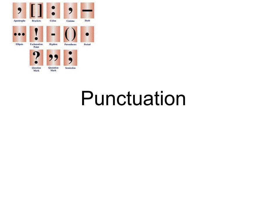 Punctuation英语写作 标点符号_第1页