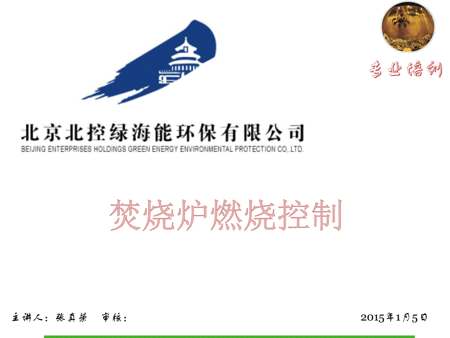 焚烧炉燃烧及调整讲义ppt课件_第1页
