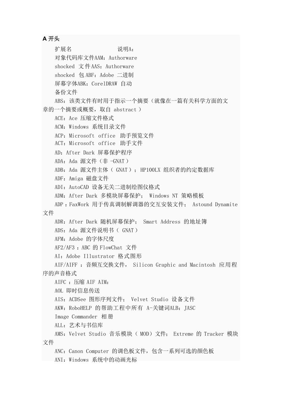 扩展名说明_第1页