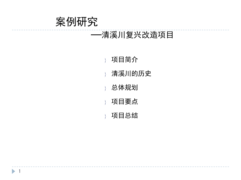 韩国清溪川专题研究（课堂PPT）_第1页