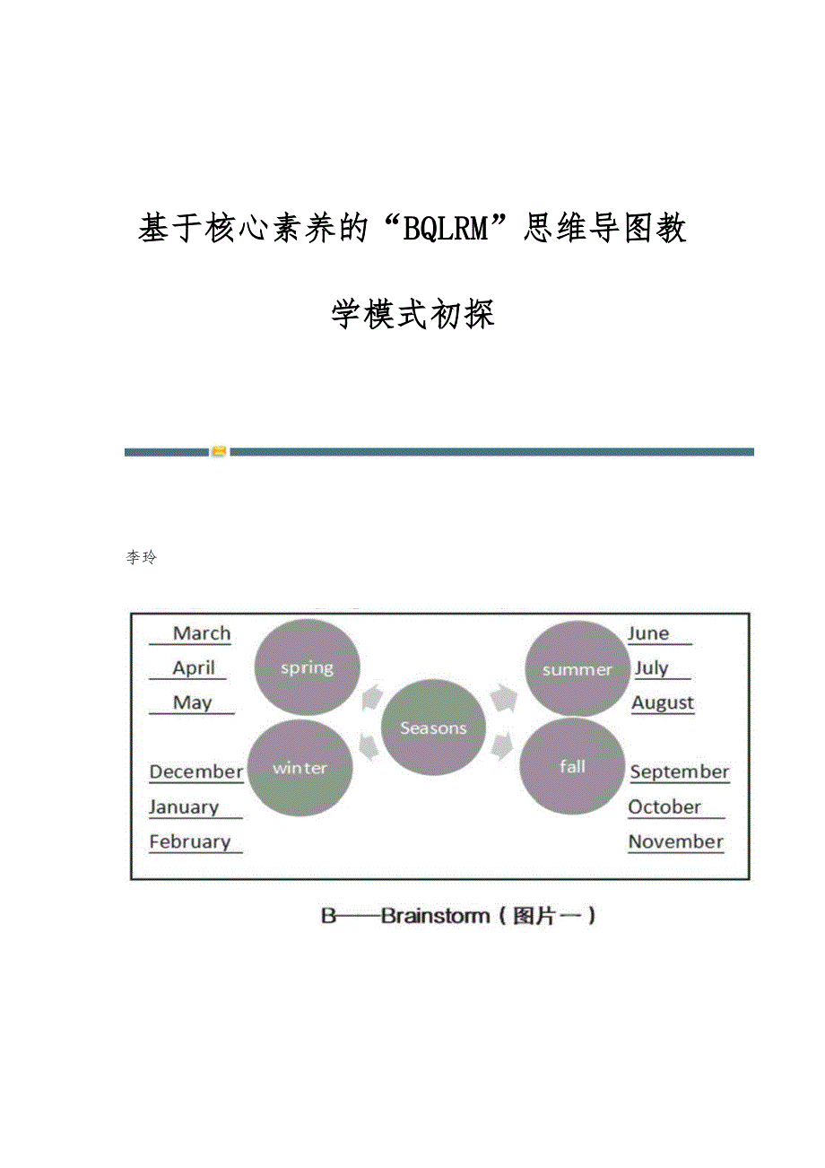 基于核心素养的BQLRM思维导图教学模式初探_第1页
