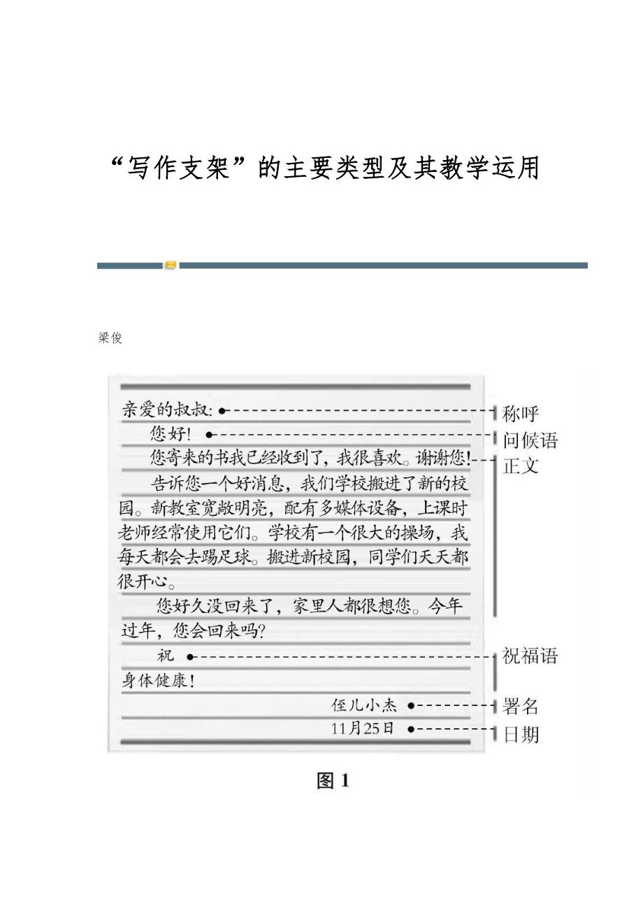 写作支架的主要类型及其教学运用_第1页